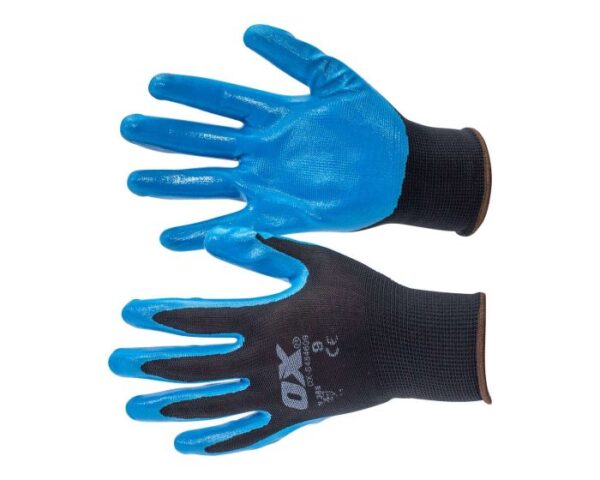OX Polyester Lined Nitrile Glove