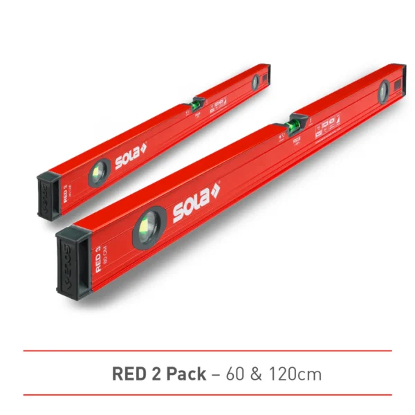 Sola Red Spirit Level  2 PK- 60cm & 120cm